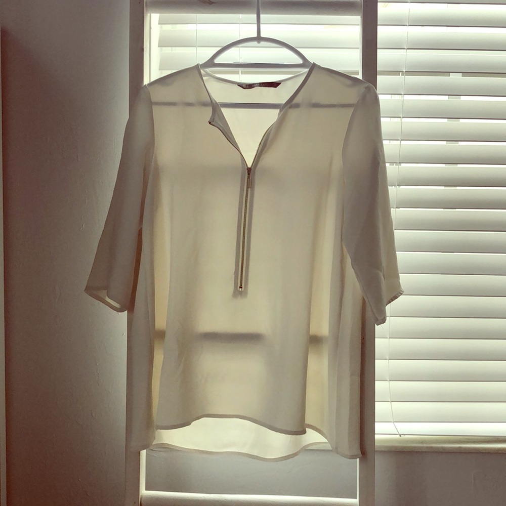 Zara Basic Women’s Zipper Blouse